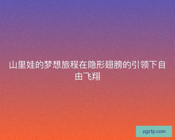 山里娃的梦想旅程在隐形翅膀的引领下自由飞翔